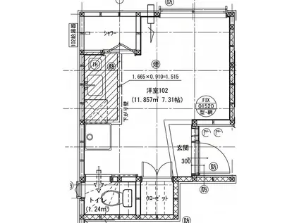 サニーベール大岡山(ワンルーム/1階)の間取り写真