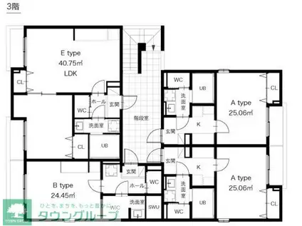 EN.ASAKADAI(1LDK/3階)の間取り写真