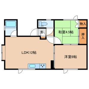 アベニュー17(2LDK/3階)の間取り写真