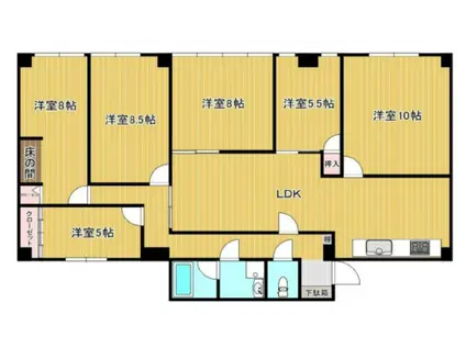 サンライフ堺(6LDK/1階)の間取り写真