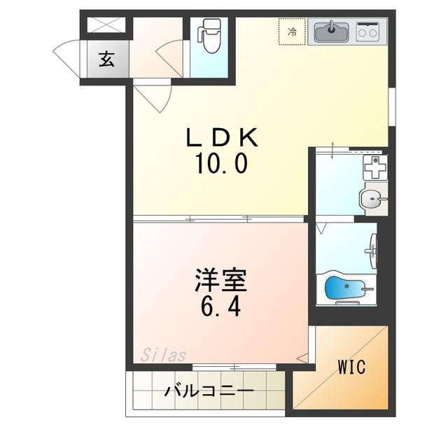 フジパレス堺北長尾III番館(1LDK/1階)の間取り写真