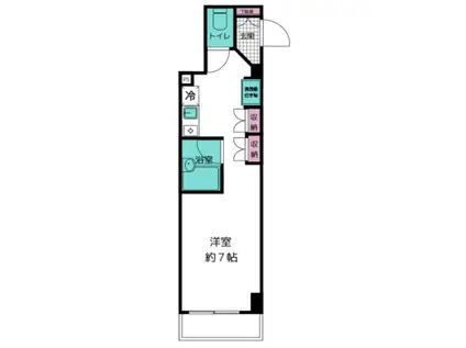 ビラフォレスト池上(ワンルーム/1階)の間取り写真