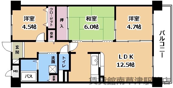 ロン・ラヴィーヌ(3LDK/2階)の間取り写真