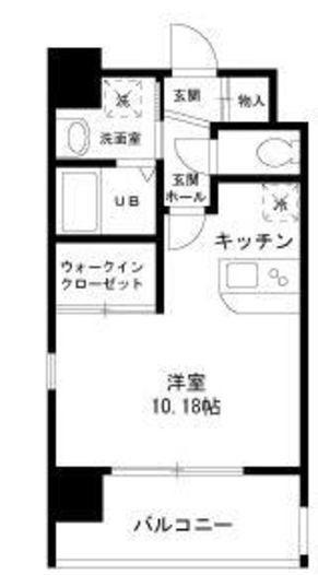 メゾン柳(ワンルーム/4階)の間取り写真