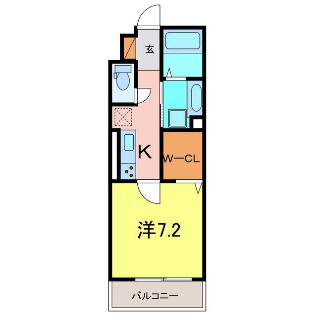 クインシー18(1K/3階)の間取り写真