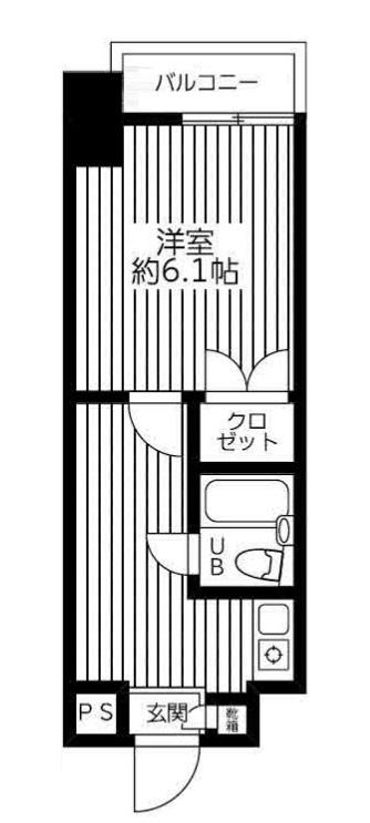 ベルザ平和島2(1K/5階)の間取り写真