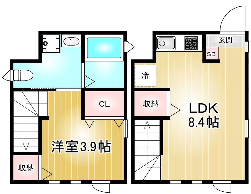 RAVIR六番町(1LDK/3階)の間取り写真