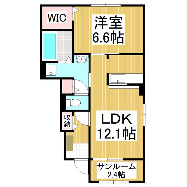 フラン カーサ(1LDK/1階)の間取り写真