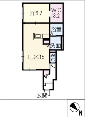 NEO LUMIERE(1LDK/1階)の間取り写真