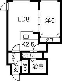 エスペランザ ヴィラ(1LDK/3階)の間取り写真