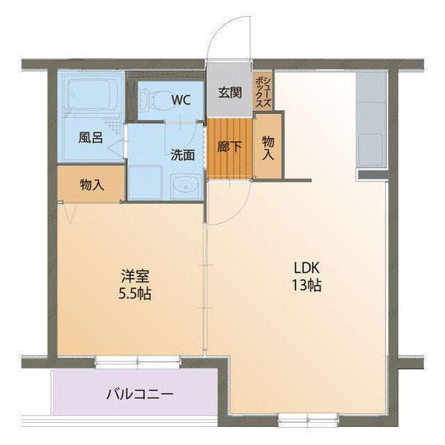アルソス(1LDK/2階)の間取り写真