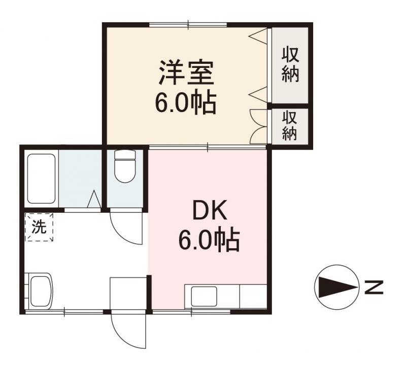 栄光マンション(1DK/3階)の間取り写真
