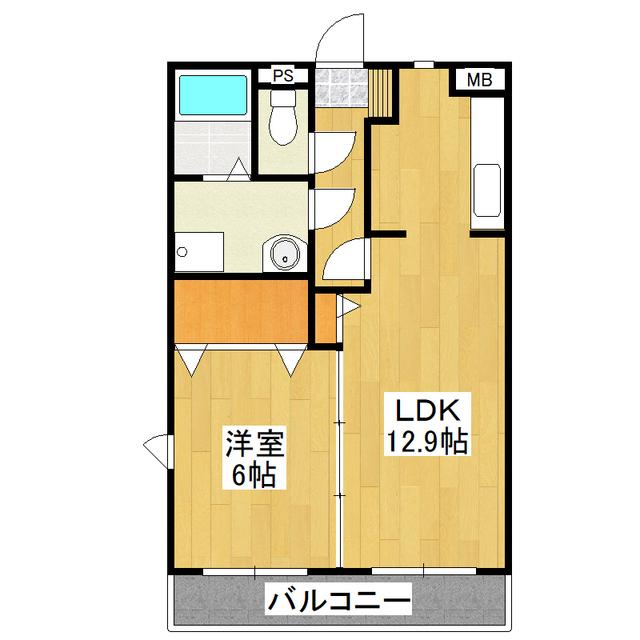 ルーブリック(1LDK/3階)の間取り写真