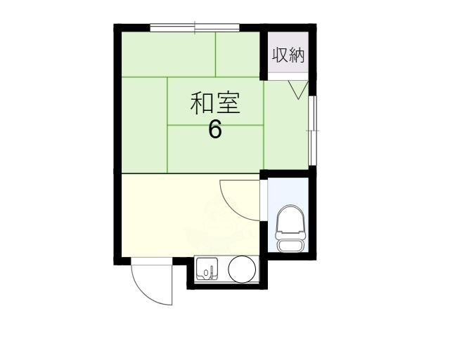 メゾン太子(ワンルーム/2階)の間取り写真