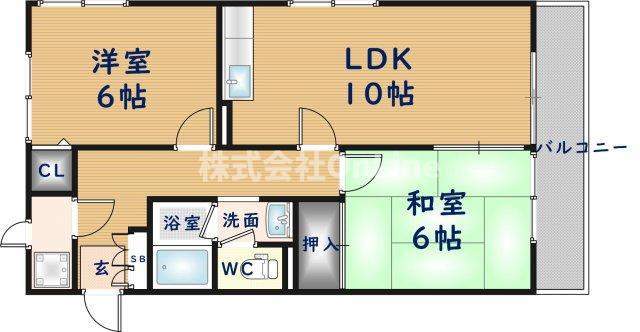 フィオーレ(2LDK/2階)の間取り写真