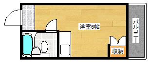 大州ビル(ワンルーム/4階)の間取り写真