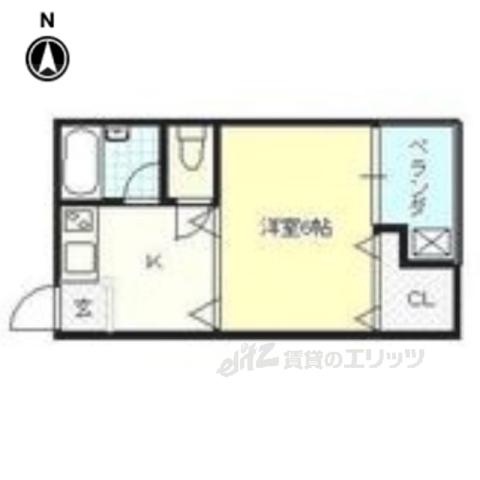 アーク八木(1K/2階)の間取り写真