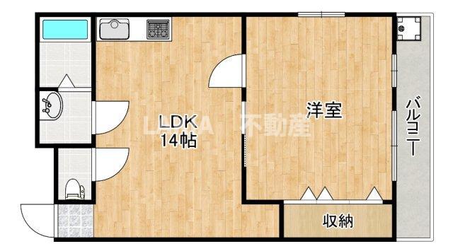モーリスメゾン(1LDK/3階)の間取り写真