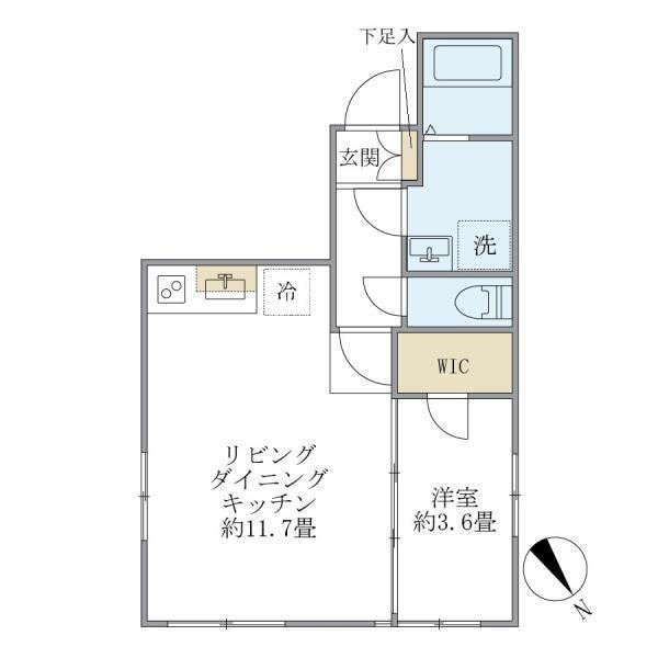 プラティーク清澄庭園(1LDK/4階)の間取り写真