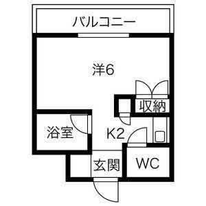 池場ハウス(ワンルーム/1階)の間取り写真