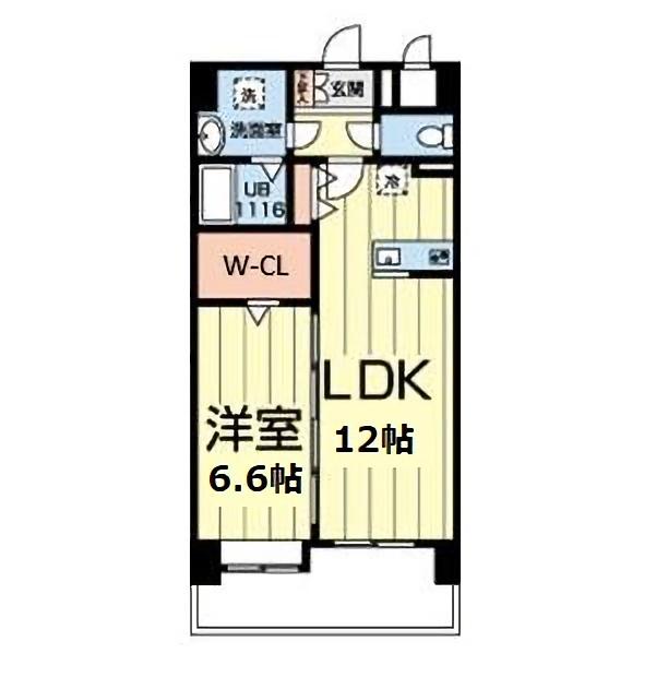 カーサコリーナ(1LDK/4階)の間取り写真
