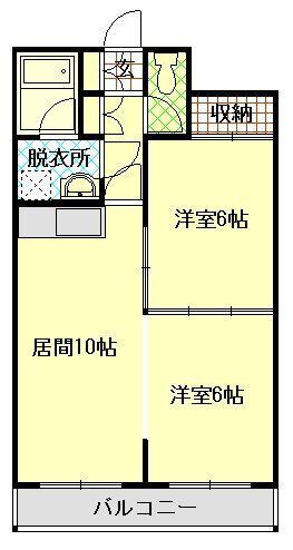 旭山グランドハイツ(1LDK/3階)の間取り写真