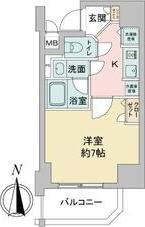 APEX名古屋栄PREMIERLIFE(1K/12階)の間取り写真