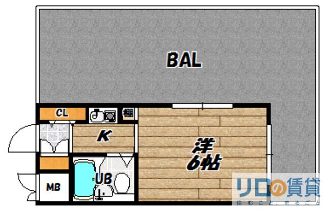 ハイツシグマ(1K/4階)の間取り写真