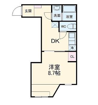 マザーテラス(1DK/3階)の間取り写真