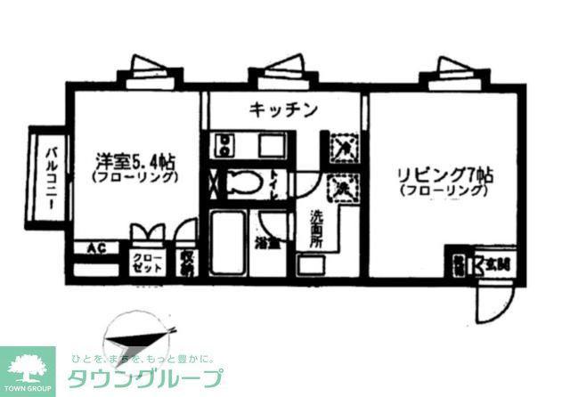 ワンステップ(1LDK/3階)の間取り写真