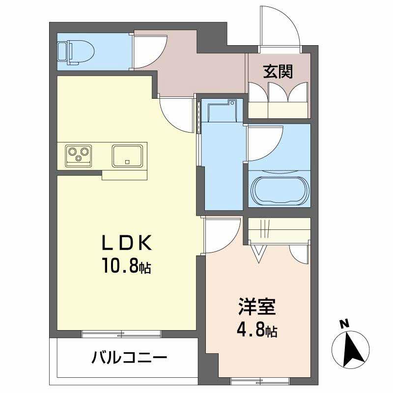 ARISTIO(1LDK/3階)の間取り写真