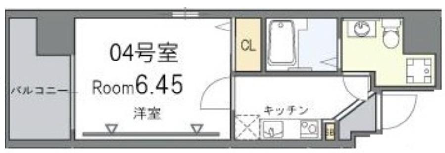 WENS東心斎橋(1K/3階)の間取り写真