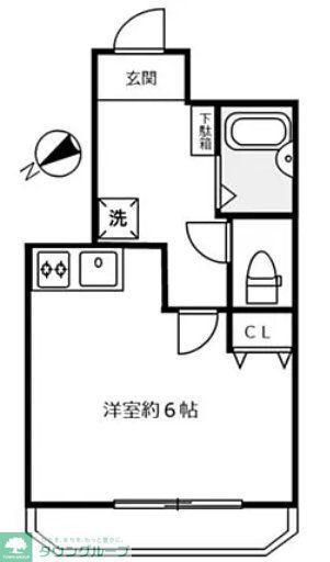 カーロヴィッラ高円寺(ワンルーム/2階)の間取り写真