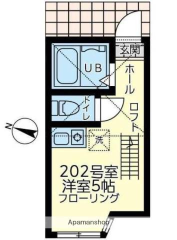 ユナイト安針リシュリーの杜(ワンルーム/2階)の間取り写真