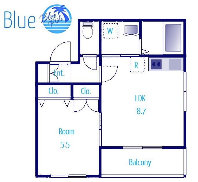 TS HOUSE 横浜大口(1LDK/2階)の間取り写真