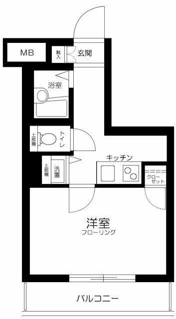 スカイコート中村橋第3(1K/1階)の間取り写真