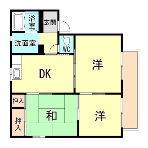 MSステーションプラザ(3DK/1階)の間取り写真