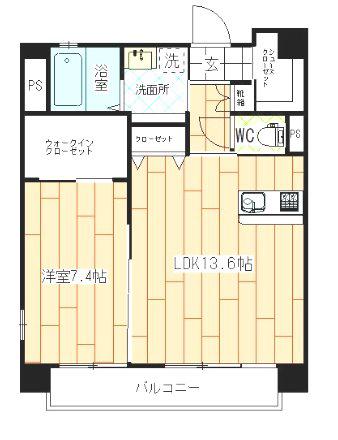 ノースステイツ西小倉(1LDK/9階)の間取り写真