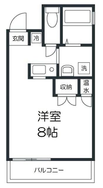 アンリシェール橋本A(ワンルーム/3階)の間取り写真