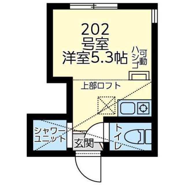 ユナイト白楽レオノールの杜(ワンルーム/1階)の間取り写真