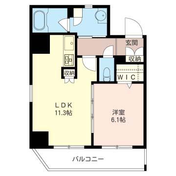 マストライフ鳥越(1LDK/3階)の間取り写真