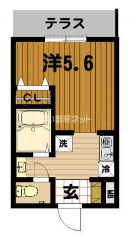 クレール六浦東(1K/1階)の間取り写真