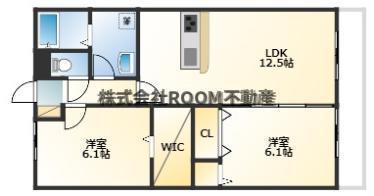 ONE ARK(2LDK/2階)の間取り写真
