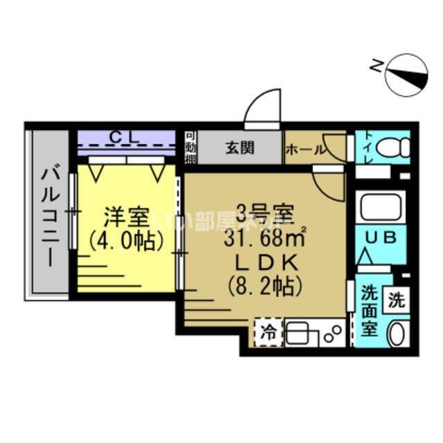 ウンベラータ(1LDK/2階)の間取り写真