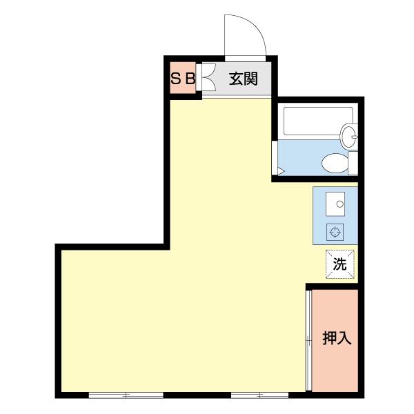 ハイツせせらぎ(ワンルーム/1階)の間取り写真