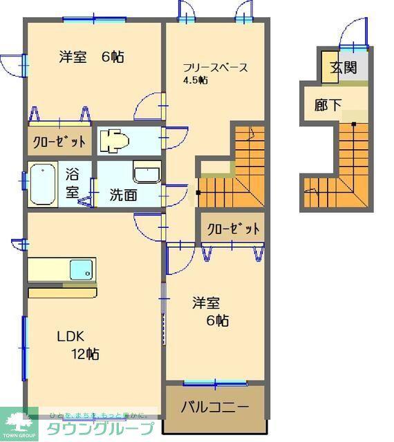 ピュールネージュ(2SLDK/2階)の間取り写真