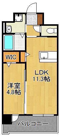 アースコートY`Sシティ西神原(1LDK/6階)の間取り写真