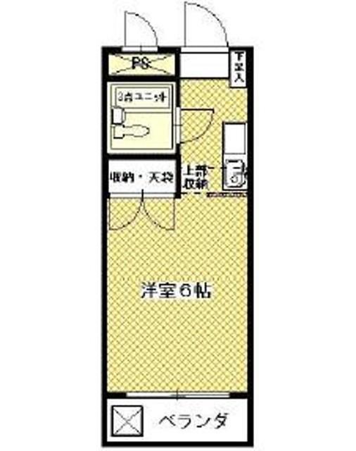 エンゼル杉田(1K/2階)の間取り写真