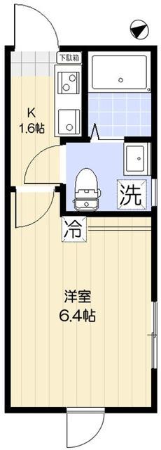 ヴェルデ保谷(1K/2階)の間取り写真