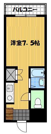 デルフィーノ坂本(ワンルーム/4階)の間取り写真
